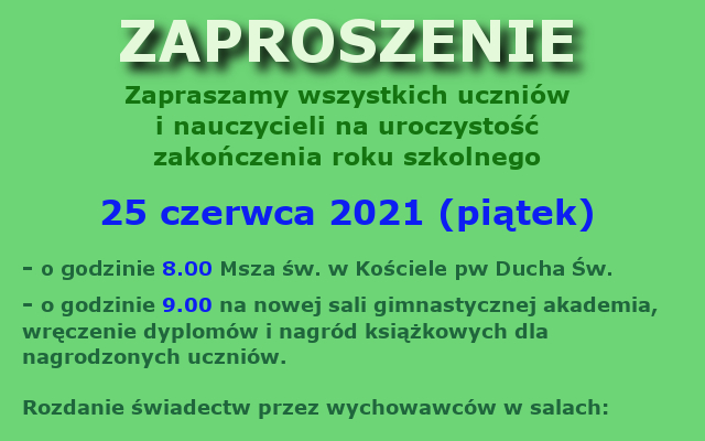 zakończenie roku 2020-2021